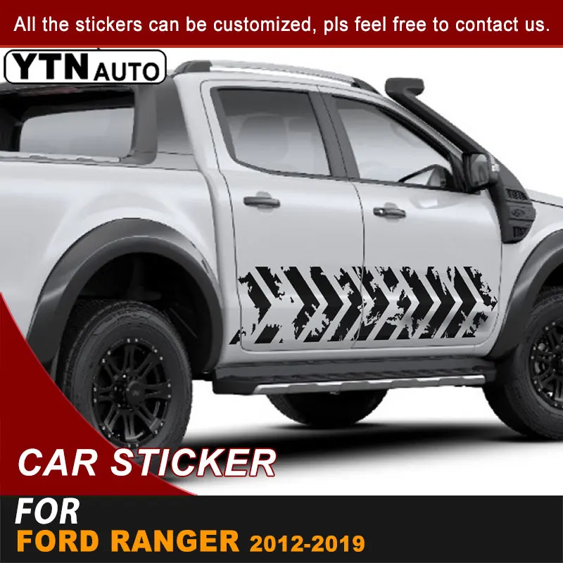 

Side Door Body Car Decals For Ford Ranger 2012-2015 2016 2017 2018 2019 Arrow Indication Styling Graphic Vinyl Cool Car Stickers