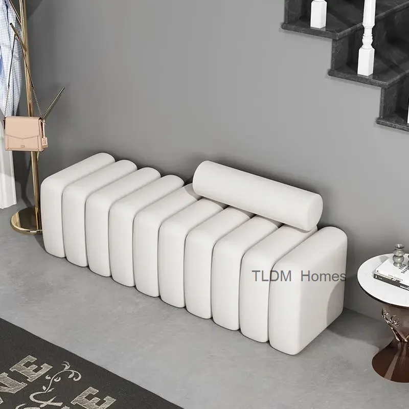 Creative Sofa Stool Luxury Shoe Changing Stool Clothing Store Rest Long Bench Living Room Rectangular Sofa Stool Bed End Stool