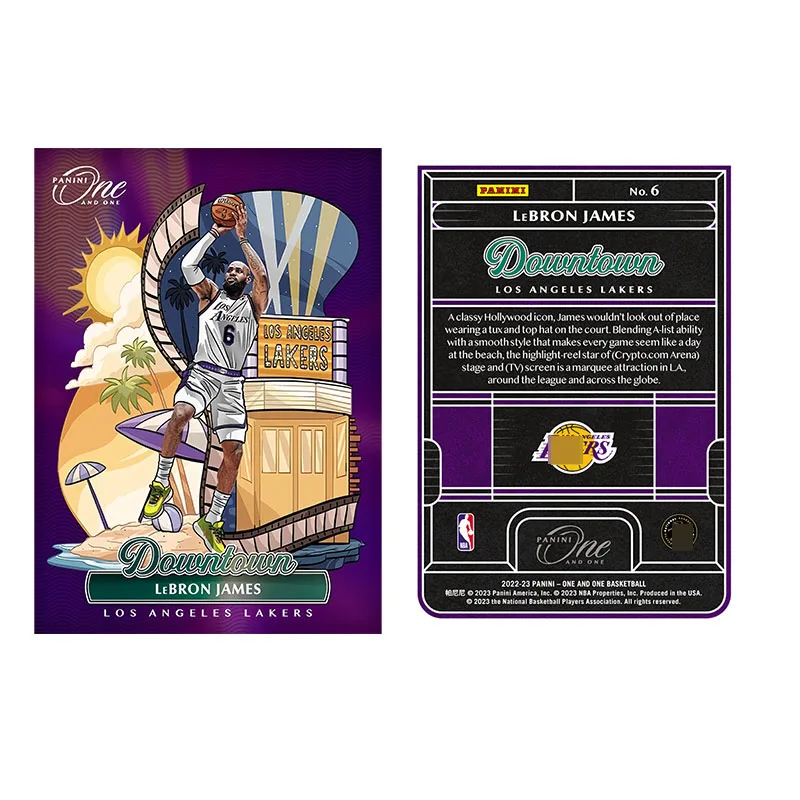 การ์ดสะสมบาสเกตบอล Panini One and One รุ่น Downtown ปี 2022-23 ของ Ja Morant, Kevin Durant, James ของสะสมสำหรับแฟนๆ ของขวัญวันคริสต์มาสและวันเกิด ของเล่น