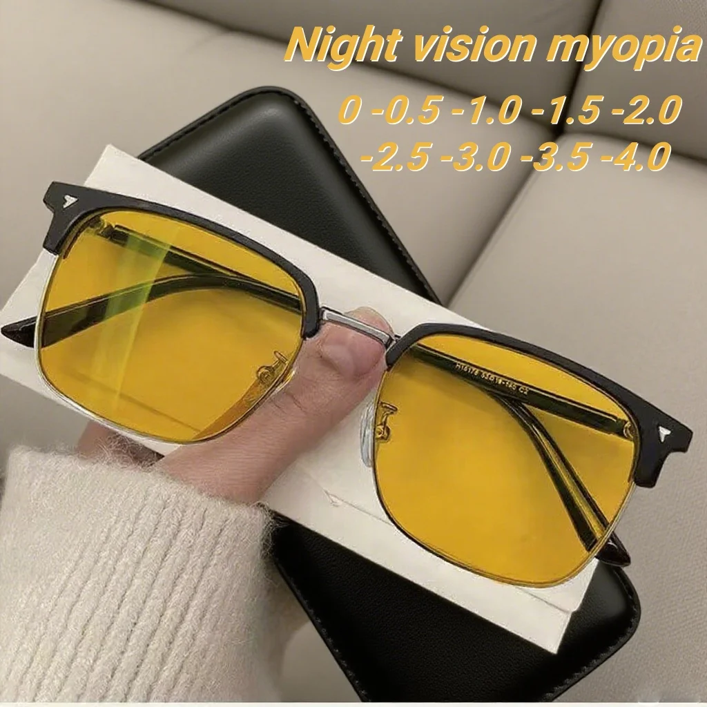 

New Fashionable Half Frame Night Vision Goggles for Men with Myopia Outdoor Driving Neutral Day Night Dual-use Glasses