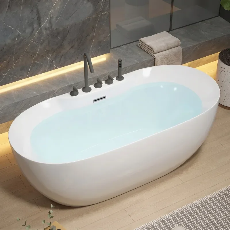 For Bathroom Household Small Unit Single Acrylic Adult Seamless Integration Independent Bath Tub