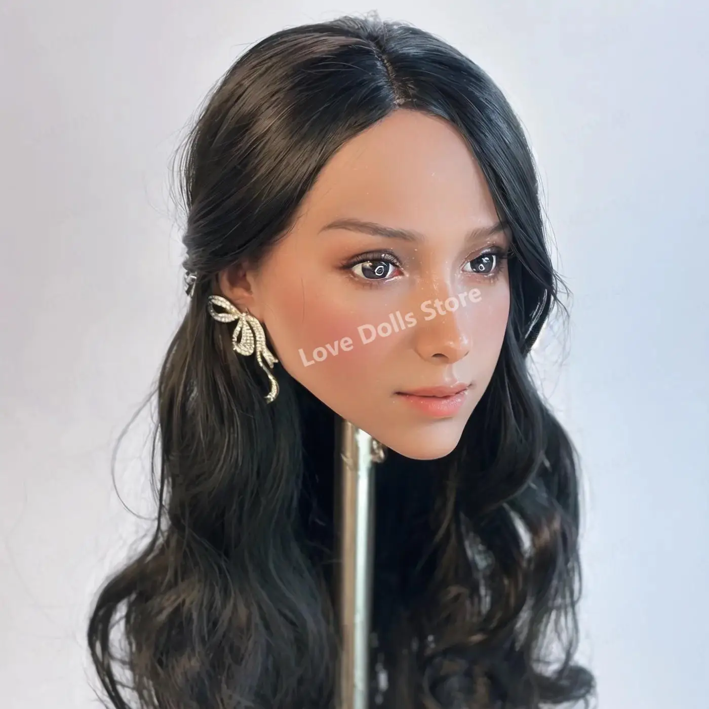 

【Wonali】TPE Dummy Big Head, Model W10, M16 Screw Interface Open Mouth With Wig Pupils Oral Cavity-1323