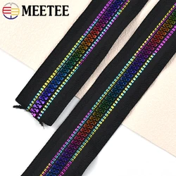 2/5/10Meters 5# Resin Zippers Rainbow Decorative Roll Zipper Tape for Bag Jacket Clothes Zip Repair Kit DIY Sewing Accessories