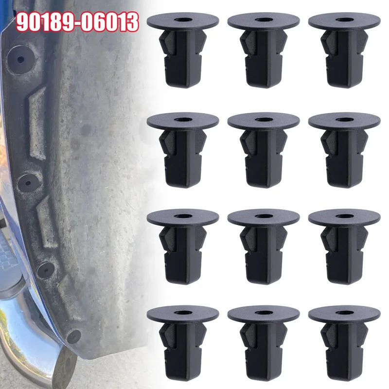 

30/50pcs Fastener Clips Plastic Black Car Fender Liner Screw Rivet Fastener Clip 8*8mm Holes Kits Fit For Toyota 90189-060130