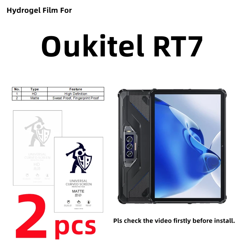 

2pcs HD Hydrogel Film For Oukitel RT7 Matte Screen Protector For Oukitel RT7 Clear/Frosted Protective Film