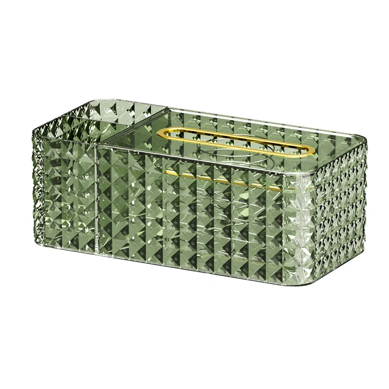 

Abs Diamond Pattern Tissue Box Household Creative Multi-Function Desktop Remote Control Storage Tissue Box