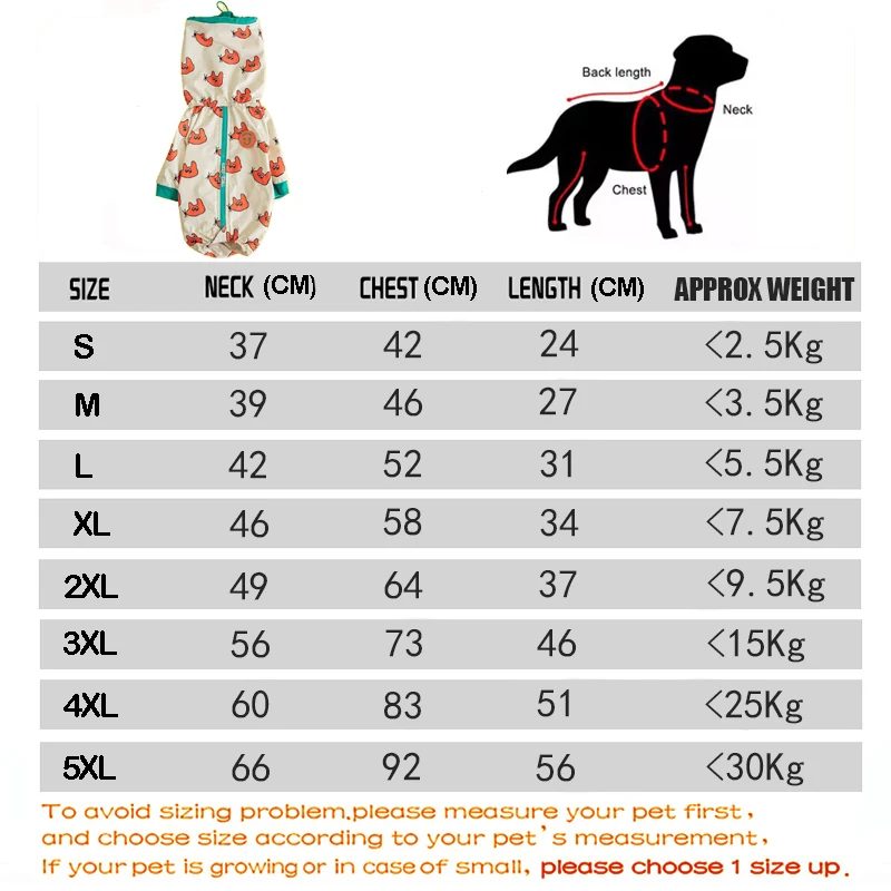 Pet Dog Rain Coat Clothes Puppy Casual Cat Raincoat Waterproof Jacket Outdoor Rainwear Hood Apparel Jumpsuit Pet Supplies
