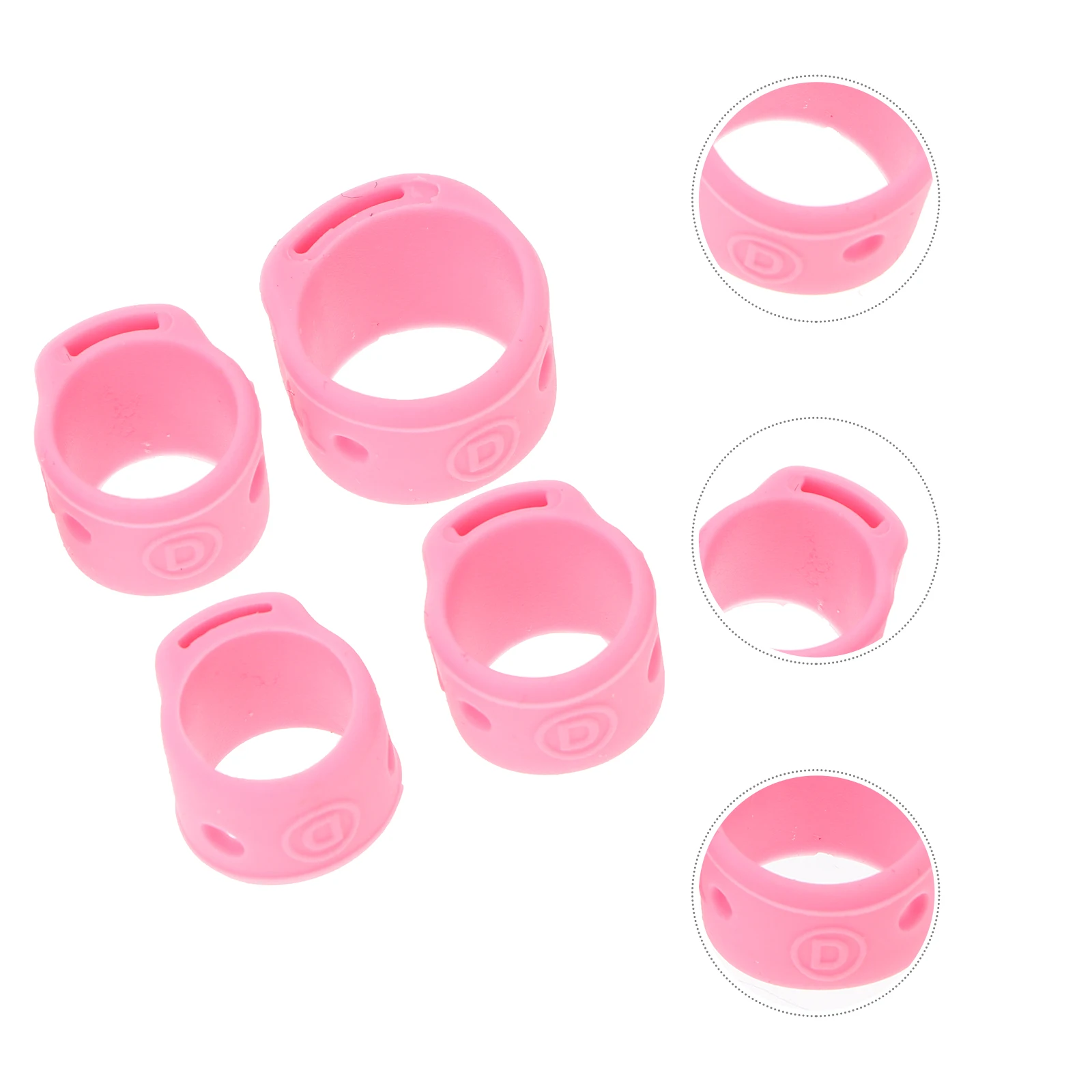 

8pcs Silicone Nail Covers Pink Protectors for Guzheng String Instrument Durable HighQuality Safe Practical Learning