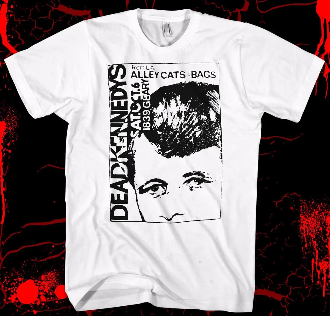 The Dead Kennedys Alley Cats Bags punk flyer Hand screened 100 cotton t shirt