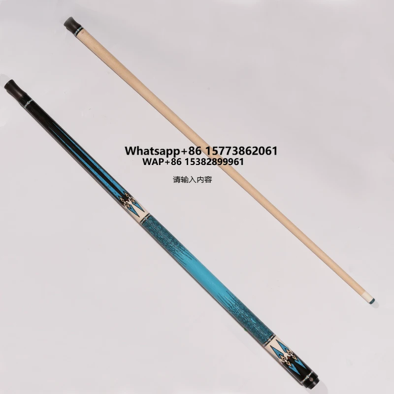 Lankou New Tyrant Wing High Quality Maple Wood & Ebony 2-piece Pool Cue 3/4 Jointed Stainless Steel 1/2 Split 147cm 19oz