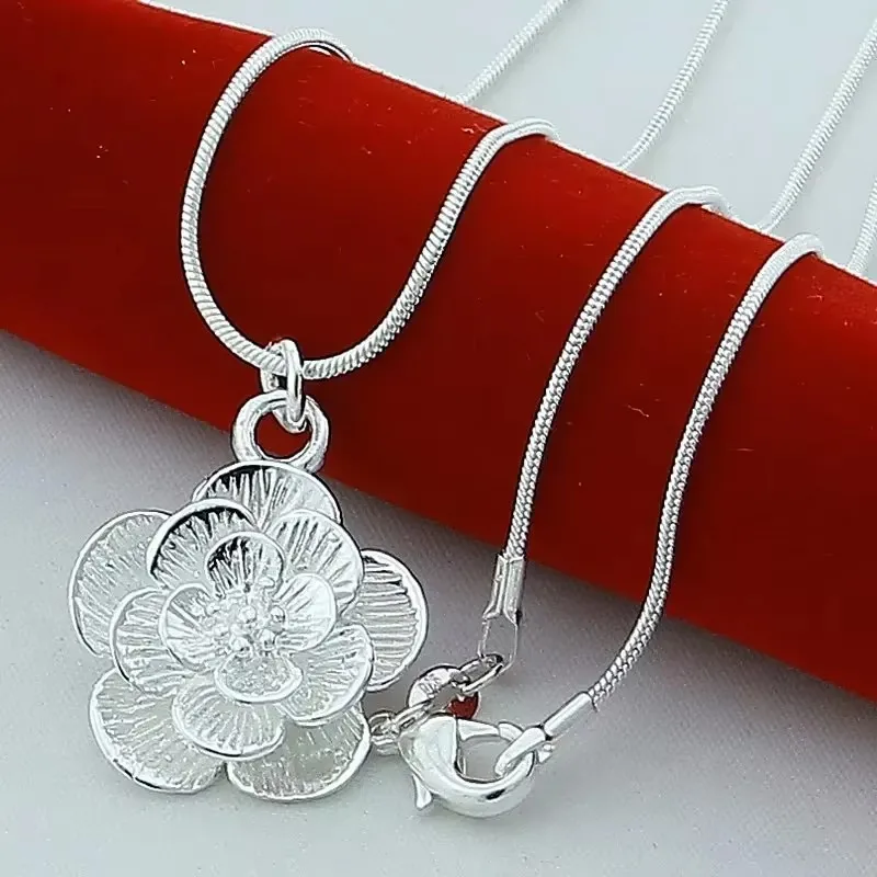 Luxury designer Jewelry Sets 925 sterling silver charms flowers Necklaces earrings Bracelets for Women gift boutique accessories