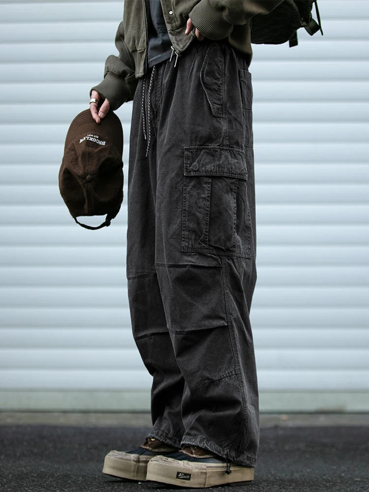 

Heavyweight Waed AST Proc 3D ket Workwear Pants Men's Trendy Loose Fit Versatile Casual Long Trousers