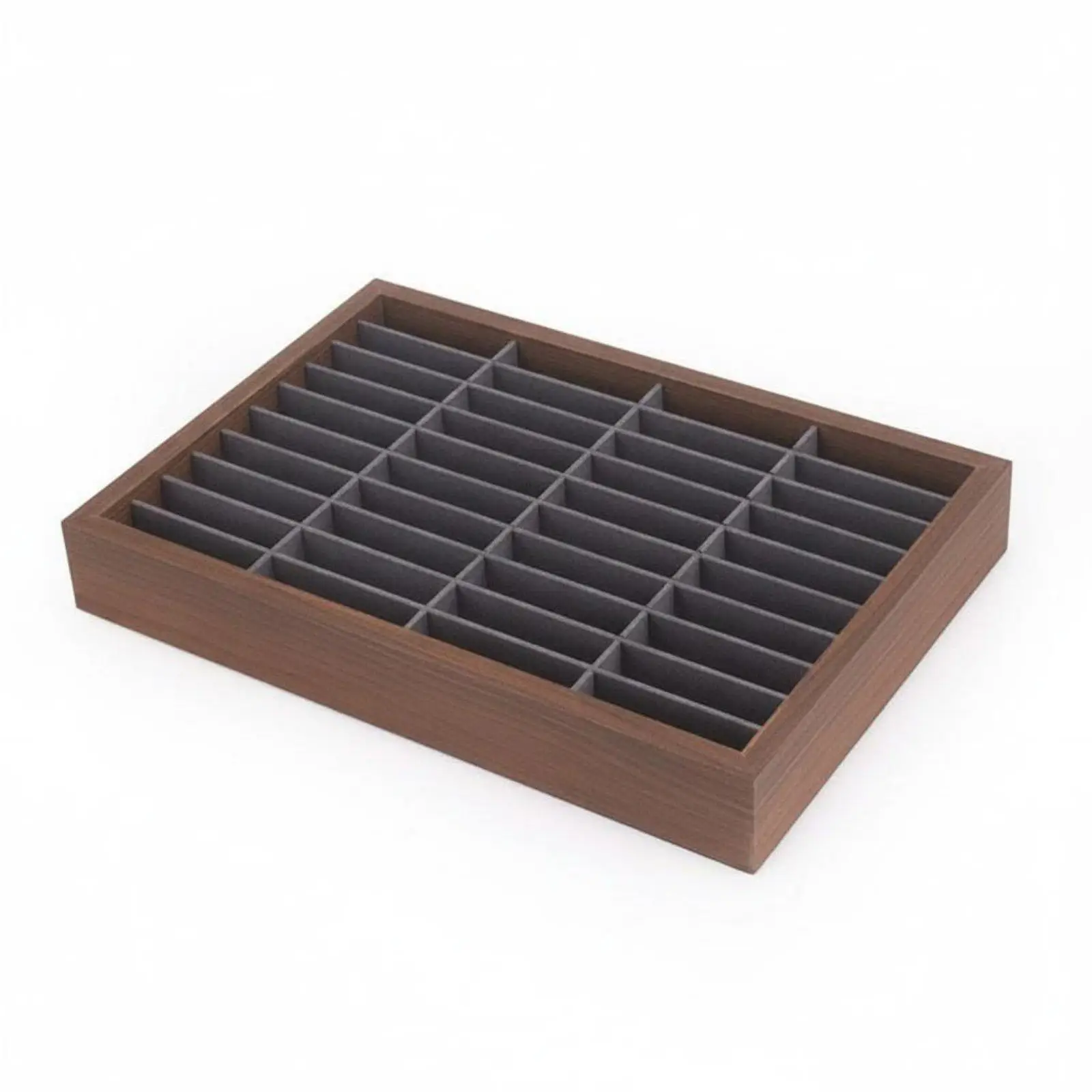 Organizador de Pulseras con Acabado Madera, Caja de Almacenamiento de Joyas con 40 Ranuras para Accesorios de Venta al por Menor o para el Hogar