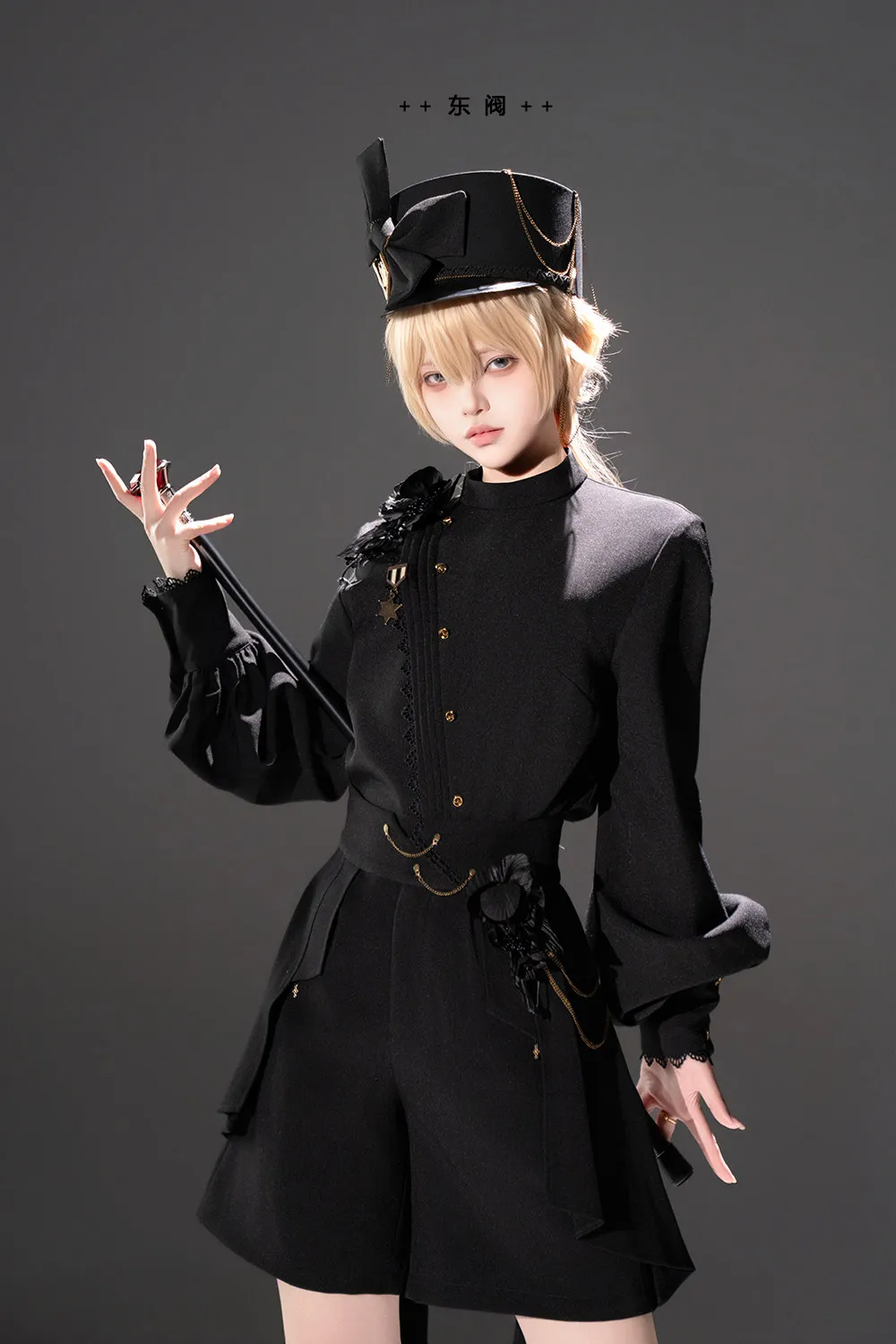 

Rose's Will - Ouji Lolita Shirt, High-Low Hem Shorts by Princess Chronicles PRE ORDER / 3 months