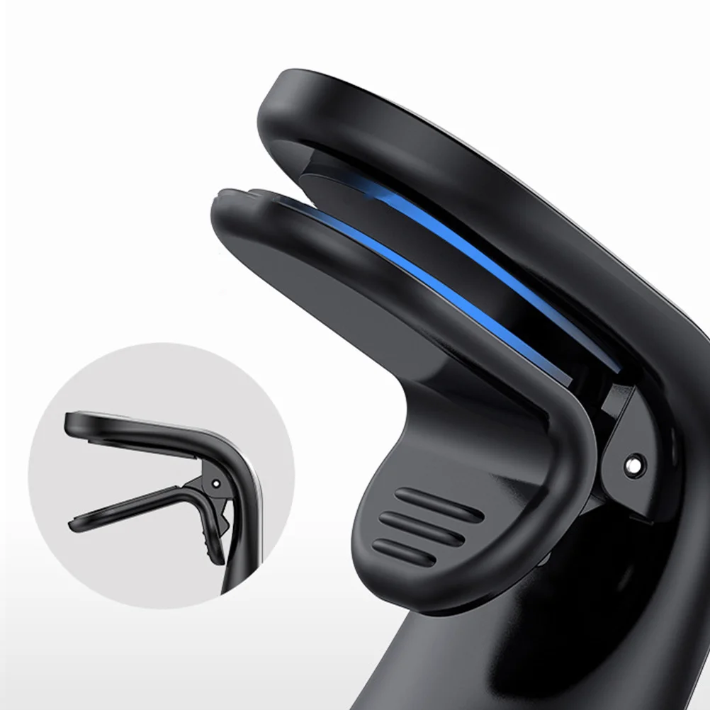 

Holder Magnetic Air Vent Mount Black L Type Silicone Magnet Metal Material Stable Safe Driving Easy Installation Car Phone Shelf