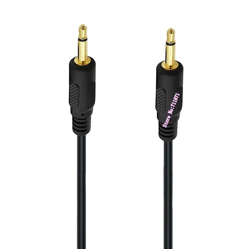 Cabo macho para cabo de áudio, banhado a ouro, Mono 3,5mm, Audio Line Wire, 3,5 Mono