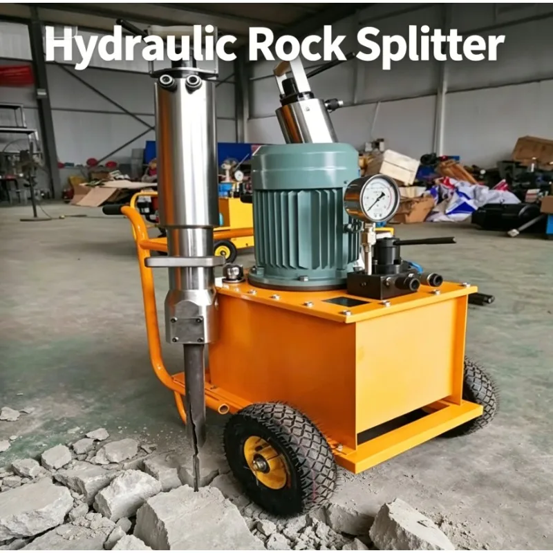 Herramienta Hidráulica para Excavadora, Separador de Rocas, Cuña Neumática Grande para Romper Hormigón y Piedra, para Corte de Piedra