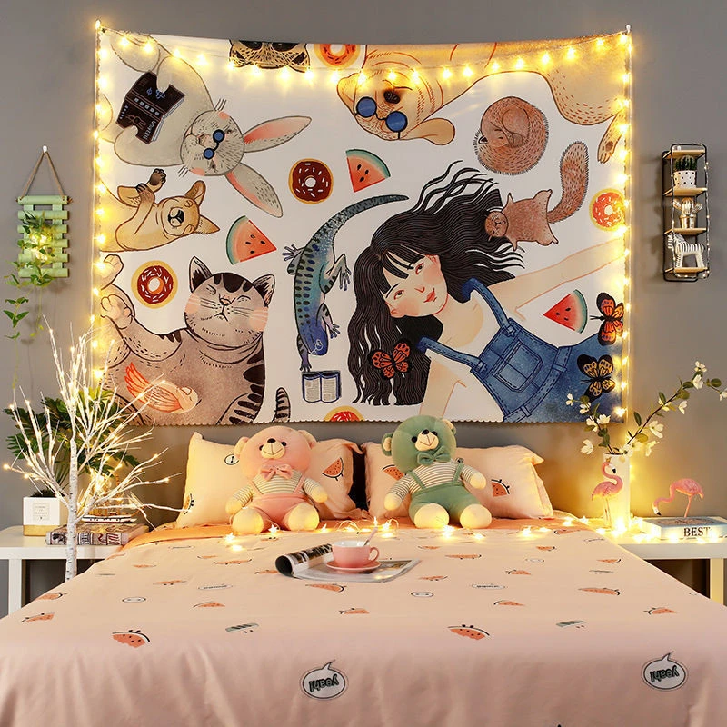 VIKAMA Dreamcatcher & Starry Deer Tapestry, 6 Assorted Designs, Wall Hanging Art for Bedroom Living Room