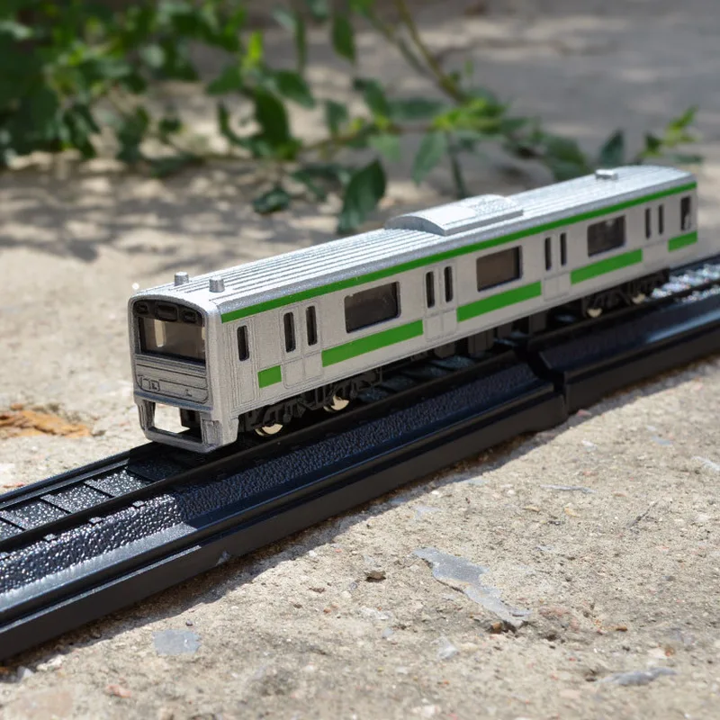 Modelo de locomotora de tren verde Vintage de aleación, tren de alta velocidad Harmony Express, motor de vapor de Metro realista, juguete coleccionable para niños