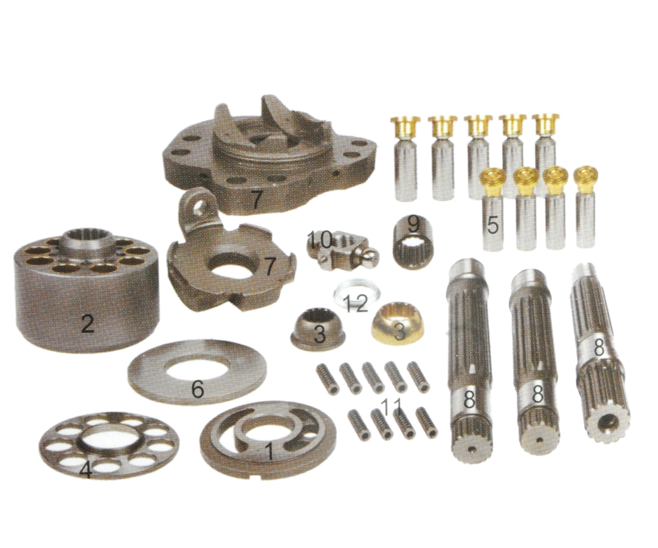 recambios de la bomba hidráulica del acero de la aleación del excavador de K3V63BDT K3V112 K3V140 K3V180