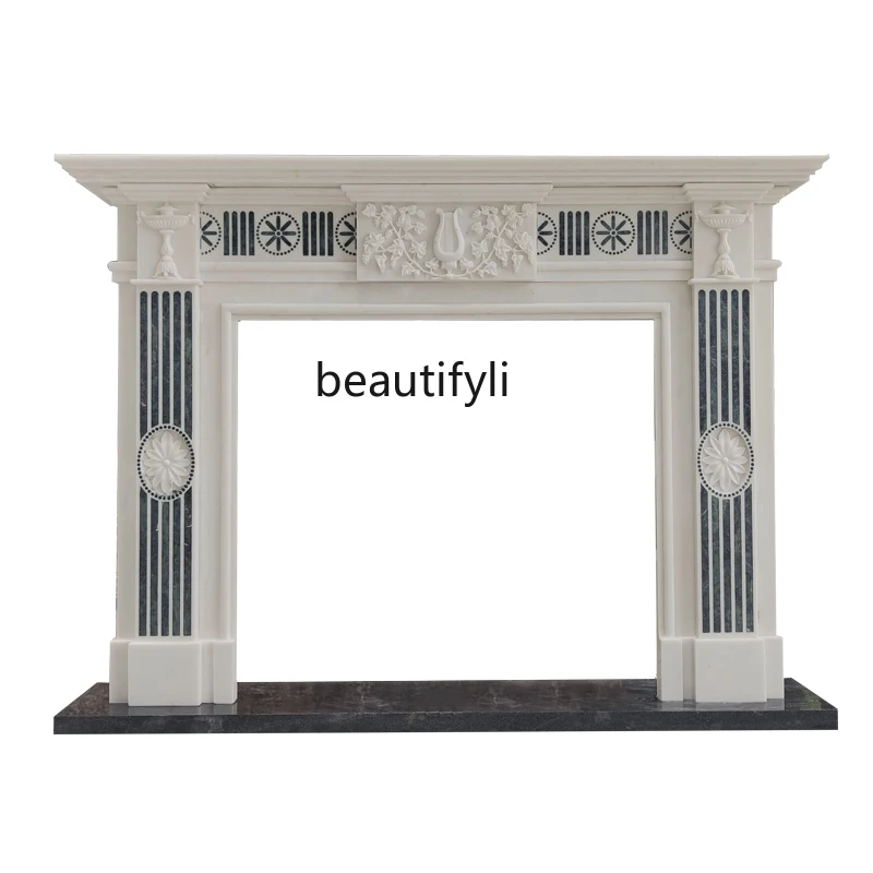 

Marble Stone European-Style French Simplicity Stone Carving Fireplace Mantel Interior Decoration Fireplace Cabinet