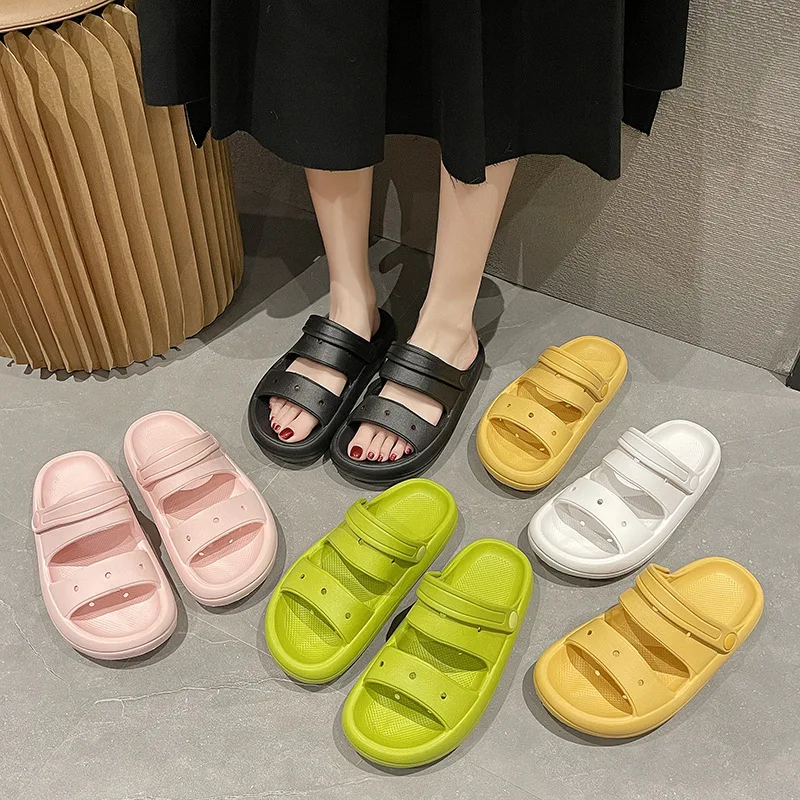 Sandals Women's Summer New Fashion Hundred Towers Outer Wear Thick Bottom Indoor Flip Flops Slippers Anti Slip Beach Sandals Men