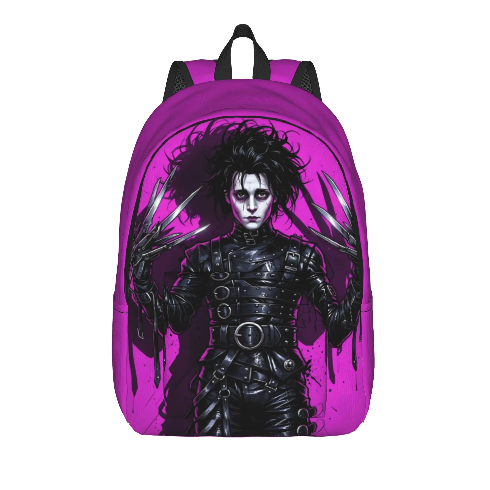 Edward Scissorhands Backpack  Streetwear Backpacks Men Cycling Breathable School Bags Colorful Rucksack