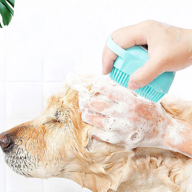 Pet Accessories Shampoo Massager Brush Bathroom Puppy Cat Massage Comb Grooming Shower Brush For Bathing Soft Brushes For Dogs