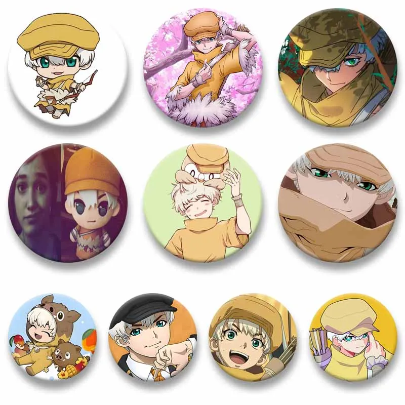 Cartoon Character Ukyo Saionji Brooch Anime Figure Icon Badge Handmade Lapel Pins for Backpack Clothes Decoration Jewelry Gifts