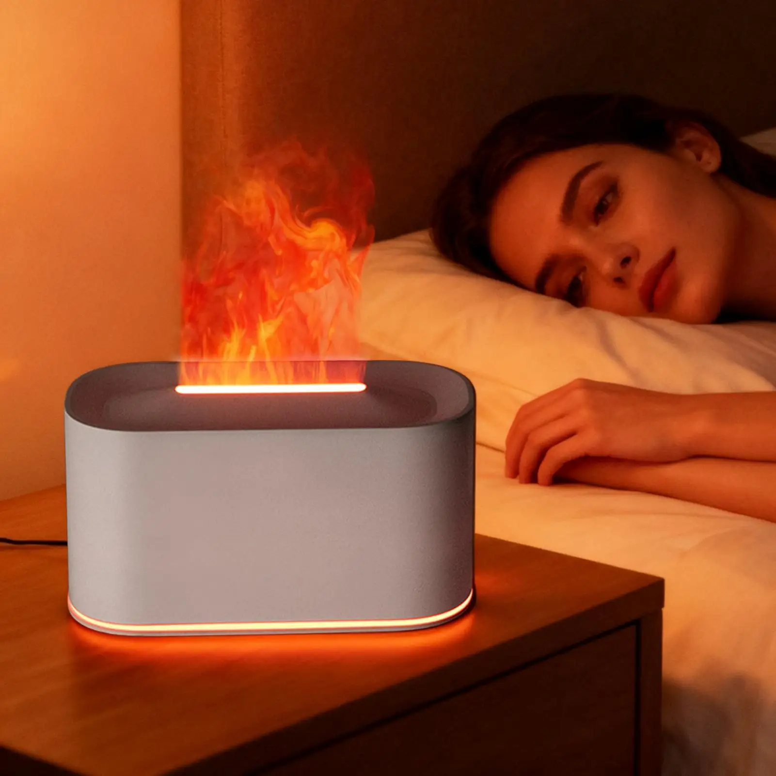 لهب موزع الهواء 220 مللي جهاز رائحة مع 7 أضواء الموقد الروائح الناشر لأصحاب المنزل شقة غرفة المعيشة