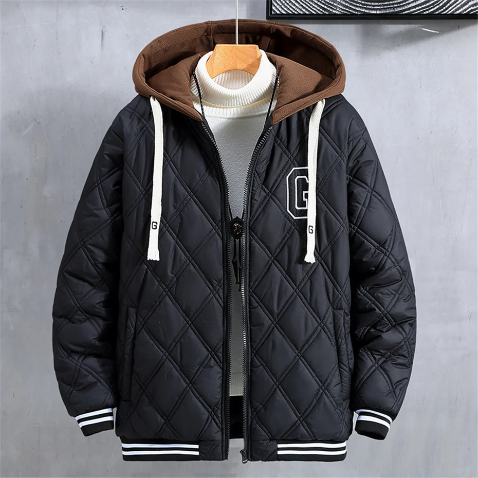 160KG Winter Thick Warm Jacket Coat Men Parkas Plus Size 10XL 11XL Fashion Casual Hooded Patchwork Jacket Male Thick Outerwear