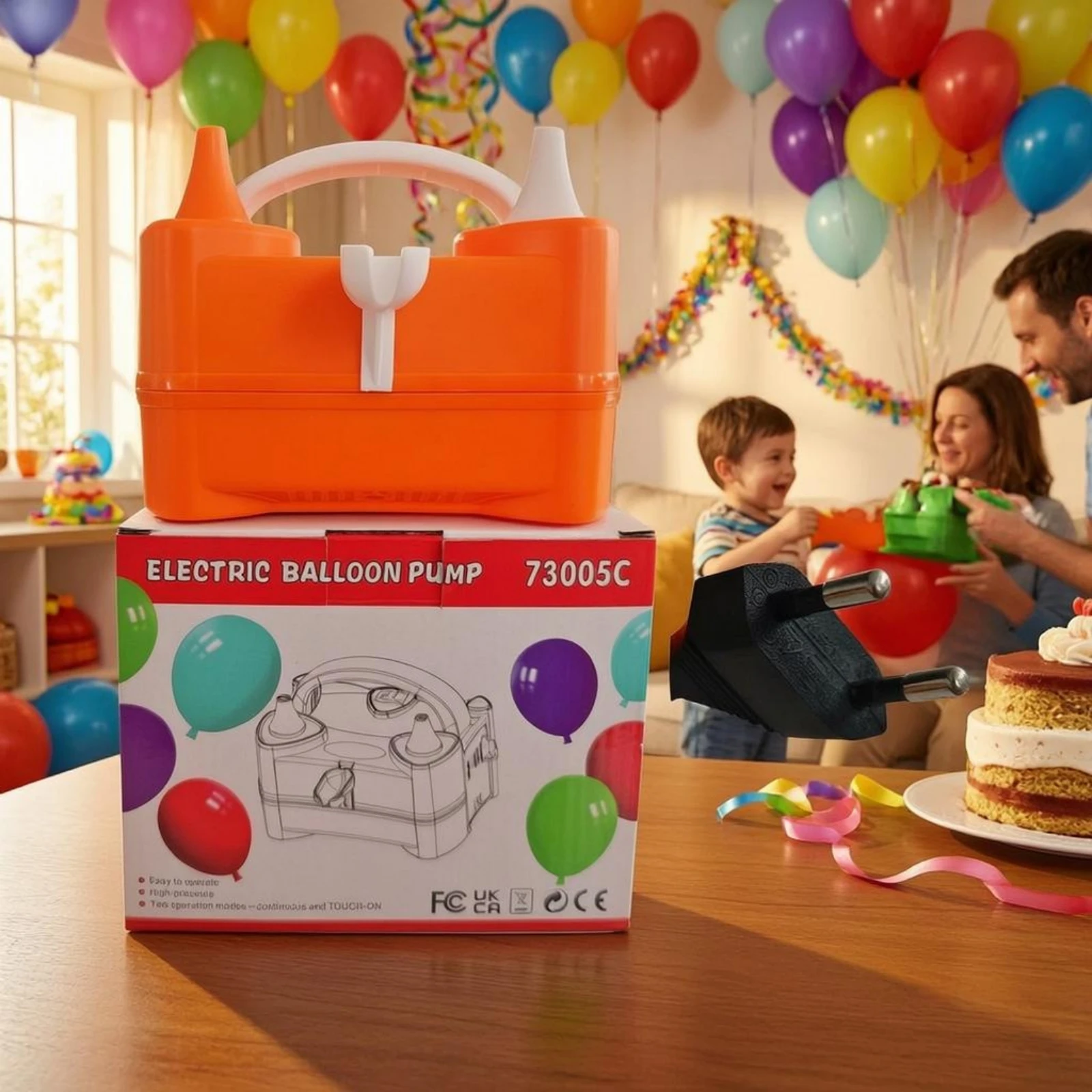 Balloon Pump Hand - Elektrikli Balon Pompası Çift Nozullu Balon