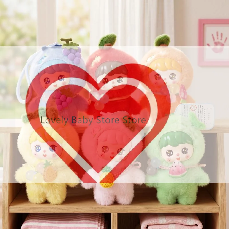 【BS】Niedliche, weiche, flauschige Frucht-Vinylpuppe, Plüsch-Schlüsselanhänger, Spielzeuganhänger, Heimdekoration, Rucksackanhänger, gefülltes Geburtstagsgeschenk
