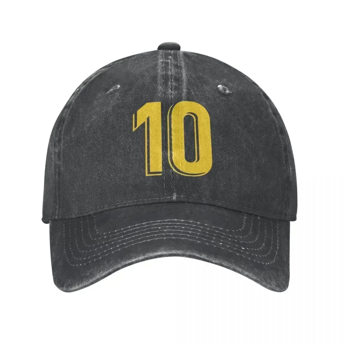 Messi Distressed Denim Hats Outdoor Travel Adjustable Sun Argentina Number 10 Football Soccer Unisex Baseball Cap
