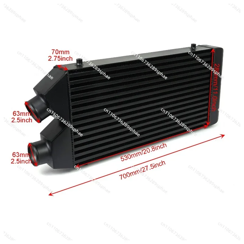 Car radiator intercooler on the same side, intake turbo