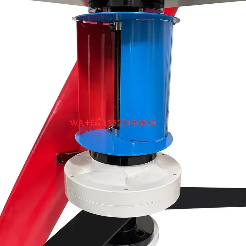 WMWMNU for EU Vertical Axis Wind Turbine Generator 24V 48V 600W 1000W 3 Blades Coreless Permanent Magnet Wind Power Generator