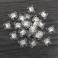 30pcs 12x11mm No Fade Charms 316 Stainless Steel Butterfly Charms handmade Craft pendant Jewelry Making,DIY for necklace