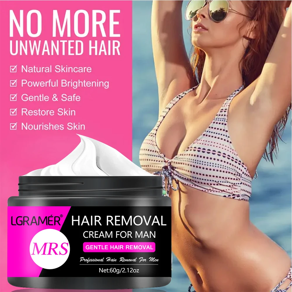 Painless Hair Removal Cream for Armpits, Body, and Leg Hair Non Irritating Health Beauty Hair Removal Body Cream Care for Women