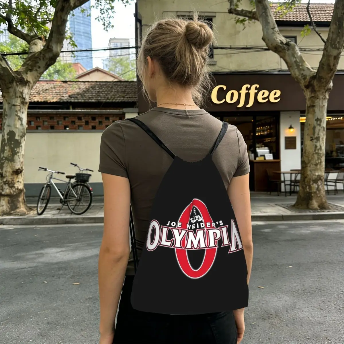 Future Mr OLYMPIA Motivations Backpacks Casual Drawstring Bags Shoes Bag Book Bags for Travel School