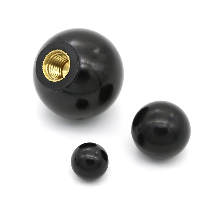 1PC M4/M5/M6/M8/M10/M12 Black Round Ball Resin Ball Knobs Bakelite Lever Knob Grip Handles Of Furniture Machine Tool Replacement