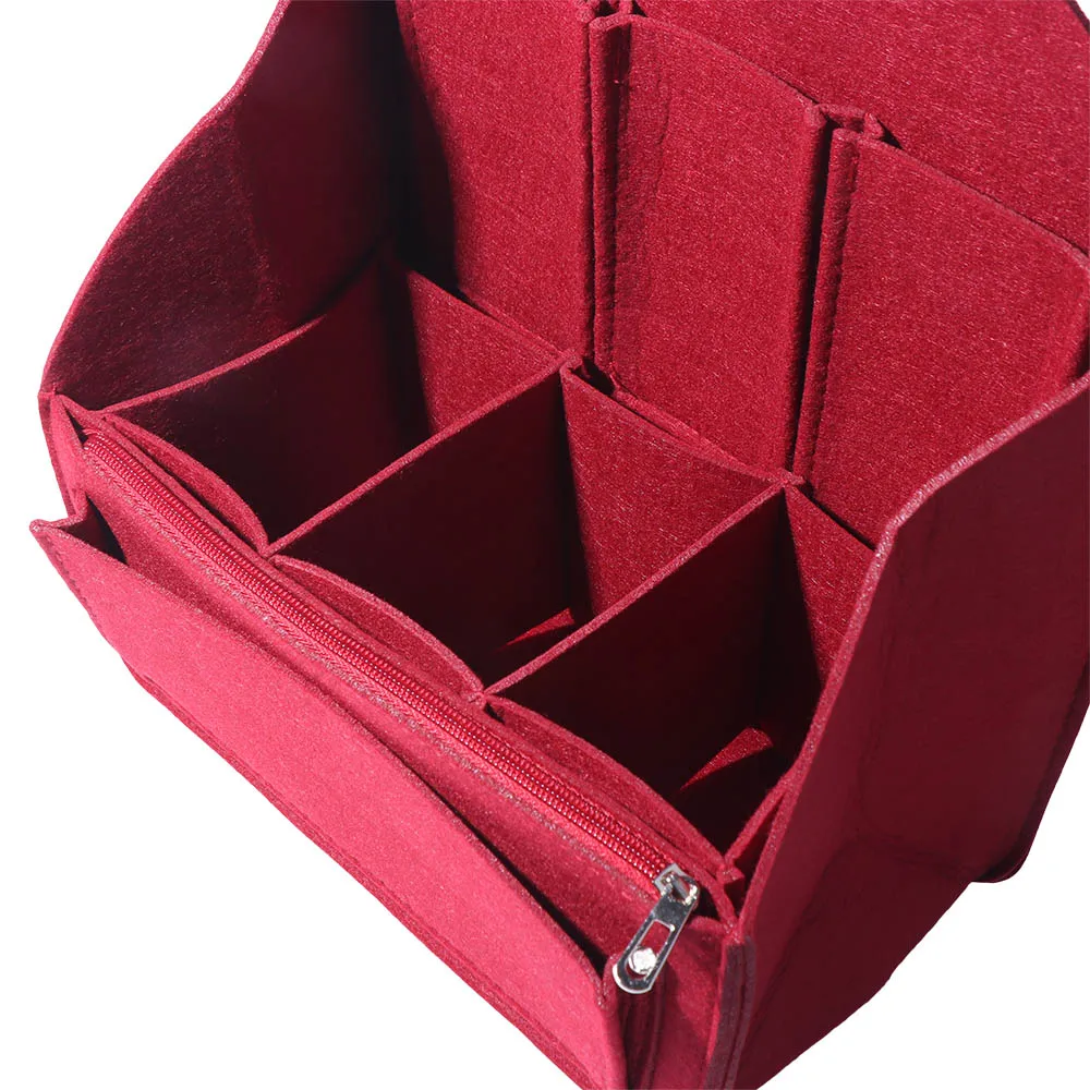 DIY Felt Backpack Organizer Thickened Multi-layered Rucksack Insert Bag Zippered Large Capacity Schoolbag Liner Trip