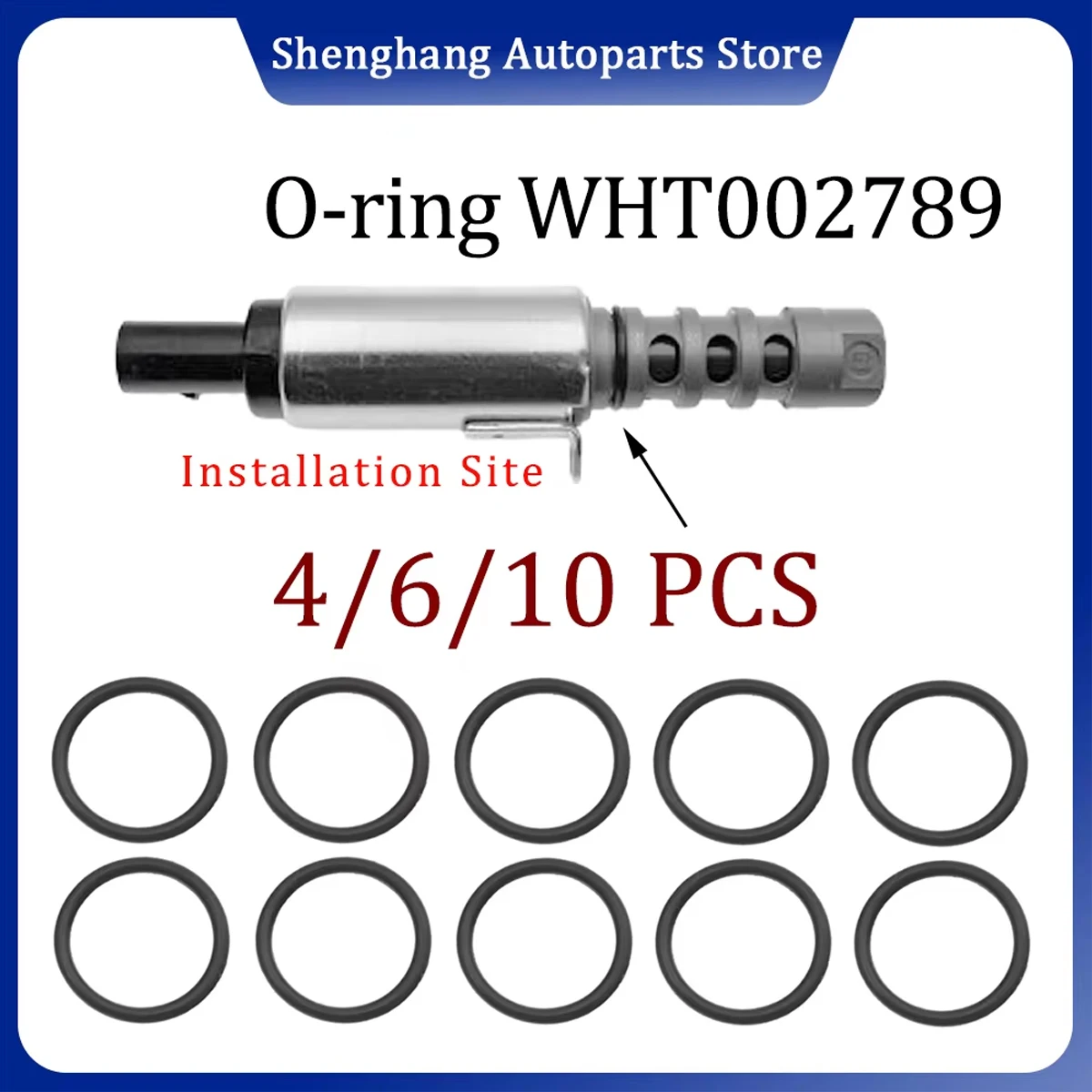 4/6/10x WHT002789 Engine Variable Valve Timing Solenoid Gasket O-ring Size 14.8*1.9 For Audi A4 A6 A8 VW Touareg Golf