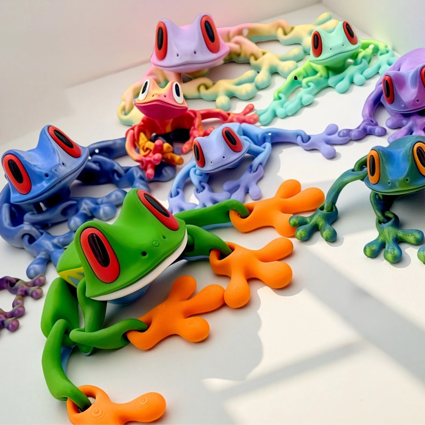 Magnetic Frog Refrigerator Magnet Cute Animals 12.3cm/5in Realistic Movable Frog Magnet for Home Kitchen Decorations Sticker 3D