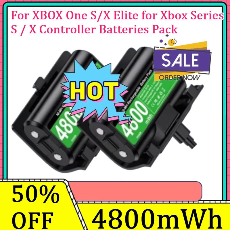 

For XBOX One S/X Elite for Xbox Series S / X Controller Batteries Pack New 4800mWh*2 Rechargable Battery