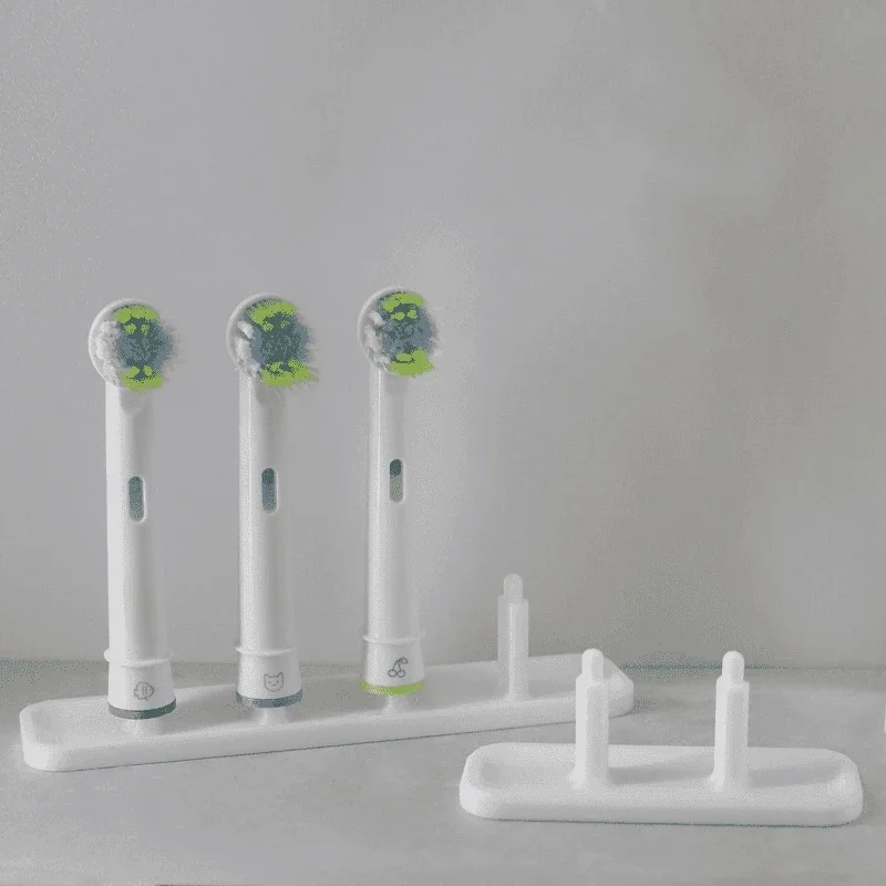 Replacement Toothbrush Head Storage Holder Bathroom Organizer White Plastic Slot Type Brush Head Rack