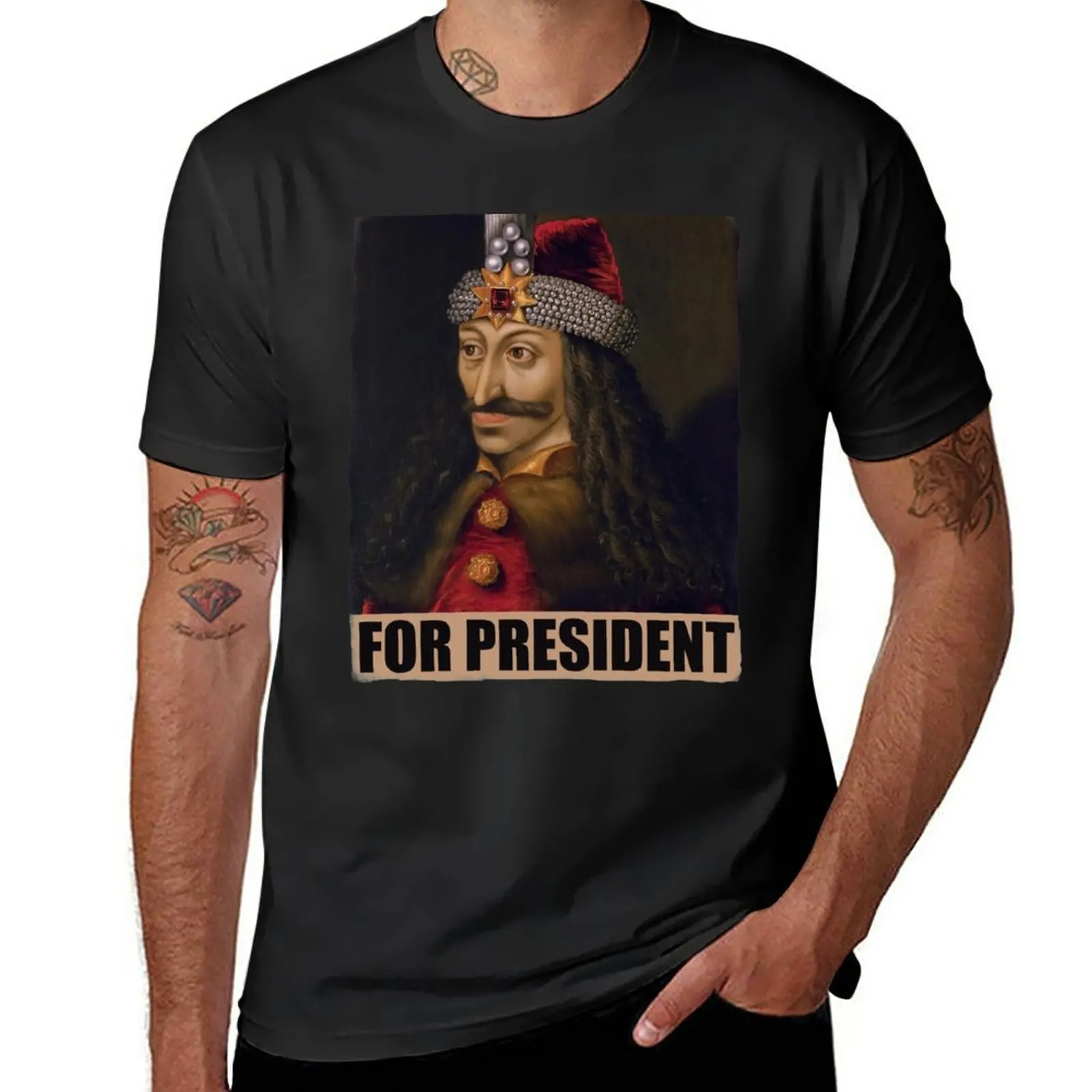 

New Vlad for President Vlad III known as Vlad the Impaler or Vlad Dracula or Vlad Tepes funny vintage style historical R T-Shirt