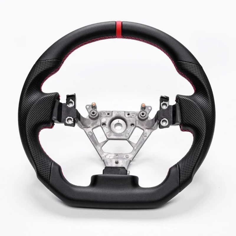 Full Leather Car Steering Wheel, High Quality Durable Interior Accessories Direct Fit Replacement for Nissan 350Z Z33 2003-2009