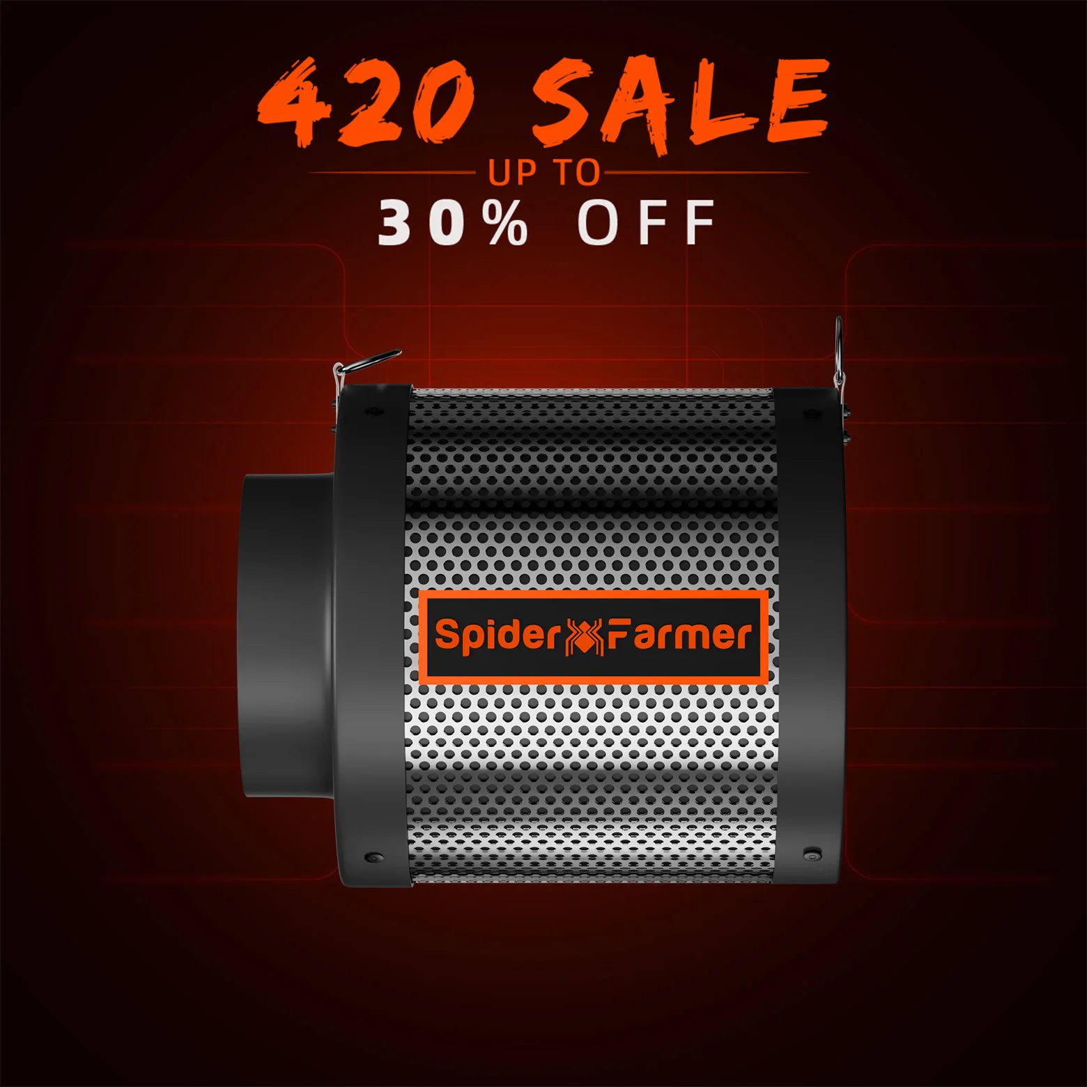 

Spider Farmer 4"/6" Air Carbon Filter Odor Scrubber for Inline Fan Grow Tent Hydroponics Odor Control