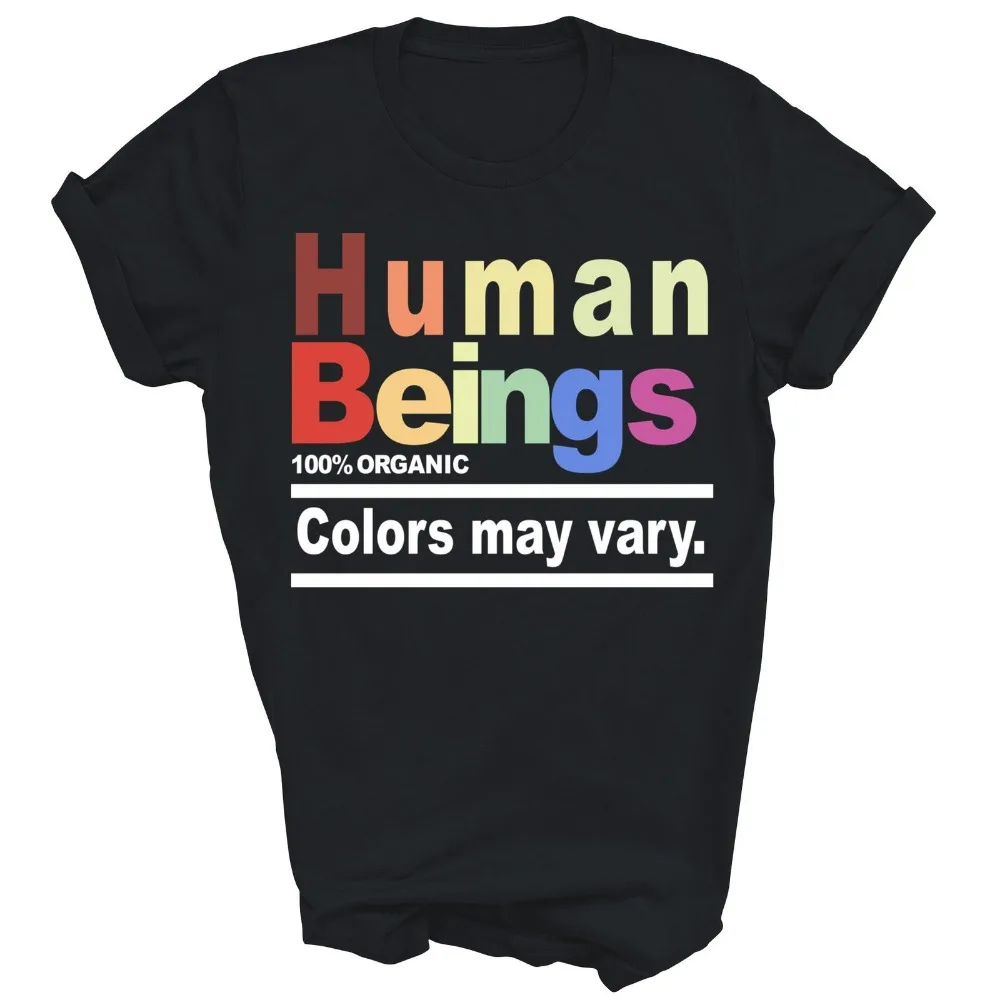 Human Being 100 Organic Colors May Vary Lgbt Pride Unisex Shirt Gift Harajuku Aesthetic Clothes High Quality Cotton Tops