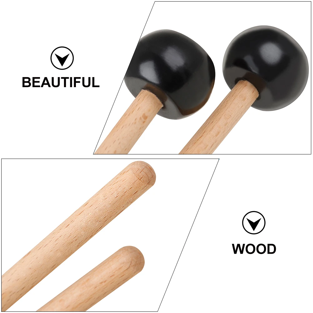 

Marimba Stick Hammer Set Mallet Drum Sticks Xylophone Black Percussion Rod